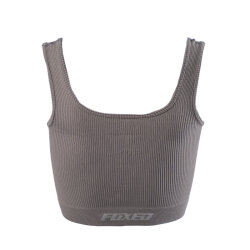 FOXED® "OPHELIA" RIBBED SEAMLESS TANK TOP DARK TAUPE XS