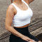 FOXED® "OPHELIA" RIBBED SEAMLESS TANK TOP WHITE