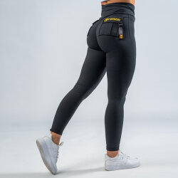 FOXED® CARGO 3-POCKET LEGGINGS BLACK/GOLD