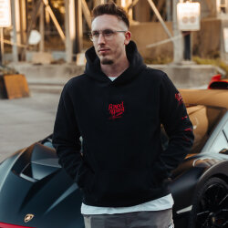 FOXED® DEDICATION PREMIUM UNISEX HOODIE BLACK/RED