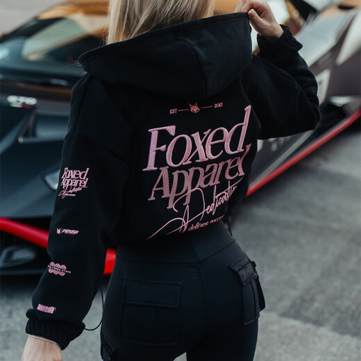 FOXED® DEDICATION CROPPED ZIPPER BLACK/ROSE M