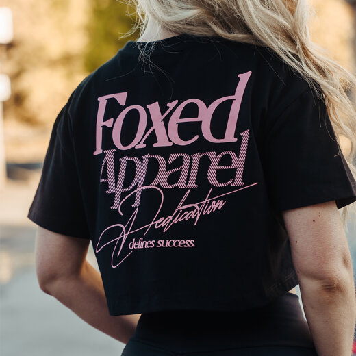 FOXED® DEDICATION CROPPED SHIRT BLACK/ROSE S