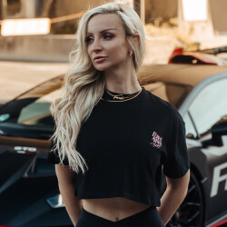 FOXED® DEDICATION CROPPED SHIRT BLACK/ROSE M