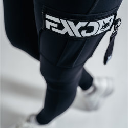 FOXED® "CARGO" 3-POCKET WHITE/BLACK LEGGINGS 