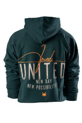 FOXED® "UNITED" PREMIUM UNISEX HOODIE GREEN HEAVY XS