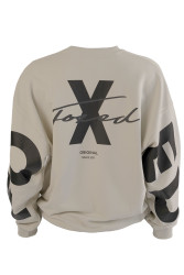 FOXED® "STATEMENT" OVERSIZE SWEATER LIGHT GREY HEAVY S