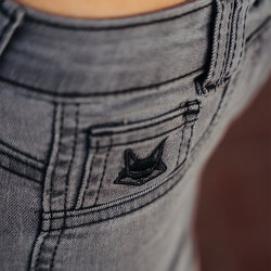 FOXED® HIGH-WAISTED JEANS GRAY M