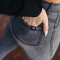 FOXED® HIGH-WAISTED JEANS GRAY M