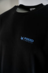 FOXED® "ICONIC" UNISEX REGULAR T-SHIRT BLACK HEAVY 4XL