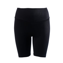 FOXED® "OPHELIA" RIBBED SEAMLESS SHORTS BLACK