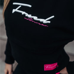 FOXED® "RAZZLE DAZZLE" WOMEN PREMIUM HOODIE BLACK