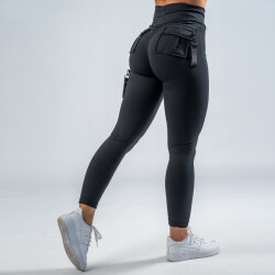 FOXED® CARGO 3-POCKET LEGGINGS ALL BLACK XS