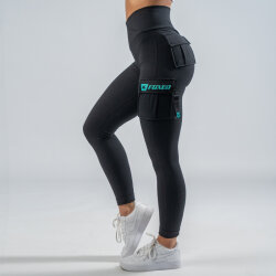 FOXED® CARGO 3-POCKET LEGGINGS MINT/BLACK XS