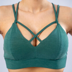 FOXED® "MIA" CROSSED BRA LUXE GREEN XS