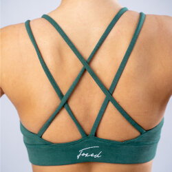 FOXED® "MIA" CROSSED BRA LUXE GREEN XS