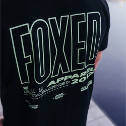 FOXED® "AMPLIFY" UNISEX LONGFIT T-SHIRT BLACK/GREEN