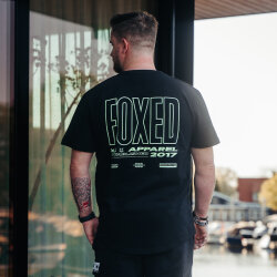 FOXED® "AMPLIFY" UNISEX LONGFIT T-SHIRT BLACK/GREEN L