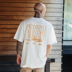 FOXED® "AMPLIFY" UNISEX OVERSIZE SHIRT WHITE/PEACH 5XL