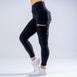 FOXED® CARGO 3-POCKET LEGGINGS BLACK/ROSEGOLD