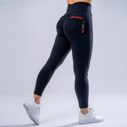 FOXED® CARGO 3-POCKET LEGGINGS BLACK/RED