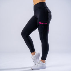 FOXED® CARGO 3-POCKET LEGGINGS BLACK/PINK