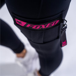 FOXED® CARGO 3-POCKET LEGGINGS BLACK/PINK S