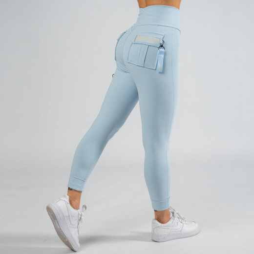 FOXED® CARGO 3-POCKET LEGGINGS BABYBLUE S