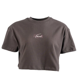 FOXED® OUTLINES WOMEN CROPPED T-SHIRT GREY
